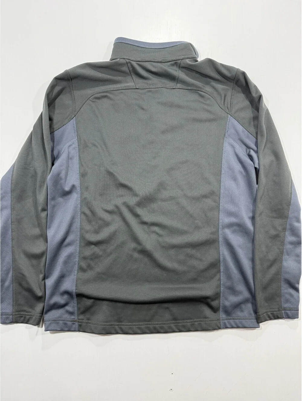 The North Face Pullover Mens M Gray Blue 1/4 Zip Fleece Hiking Outdoor Jacket